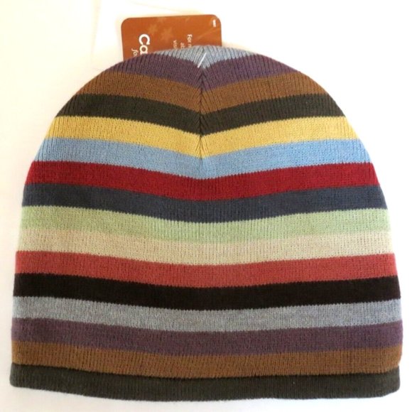 Carhartt Beanie Fleece Lined Earthtone Stripes - Picture 5 of 8